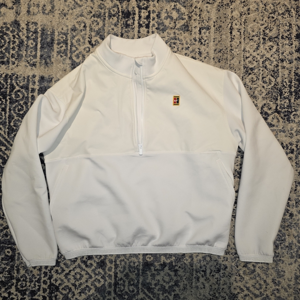 White Half-Zip Sweatshirt